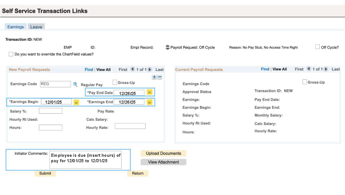 UCPath Off-Cycle Pay December 2025
