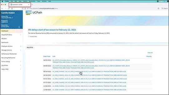 UCPath Worklist